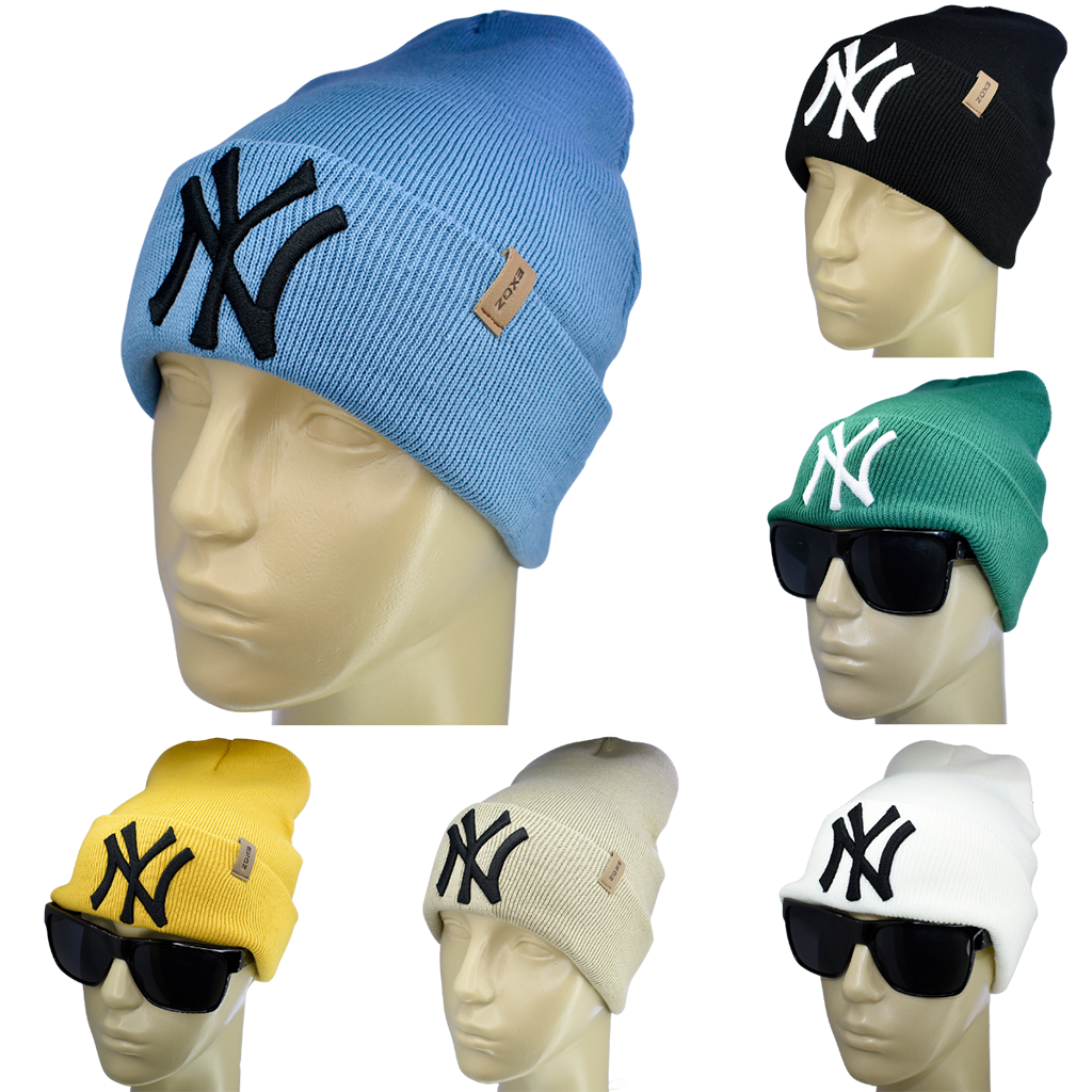 Gorros Lana Ny New York Yankees Logo 3d