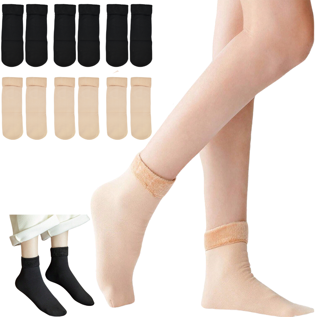Pack X 12 Pares Medias Térmicas Suaves Calentito