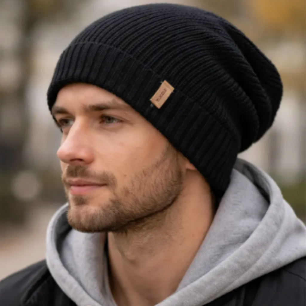 Gorros Lana Beanie con Caida