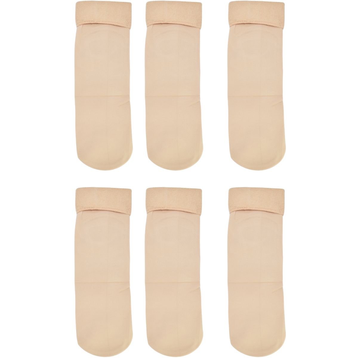 Pack X 6 Pares Medias Térmicas Polar Beige